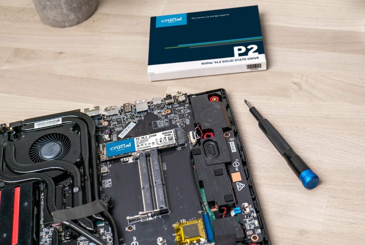Crucial P2 1TB M.2 SSD - Next-gen NVMe PCIe interface for cutting-edge performance 6221243292050