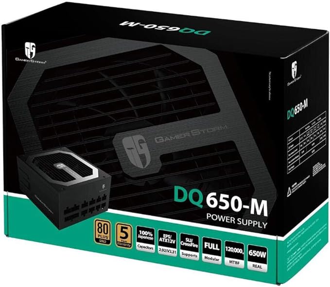 DEEPCOOL GamerStorm 650W ATX Power Supply - Designed for perfection, 650 watts, no batteries included. 6933412798866