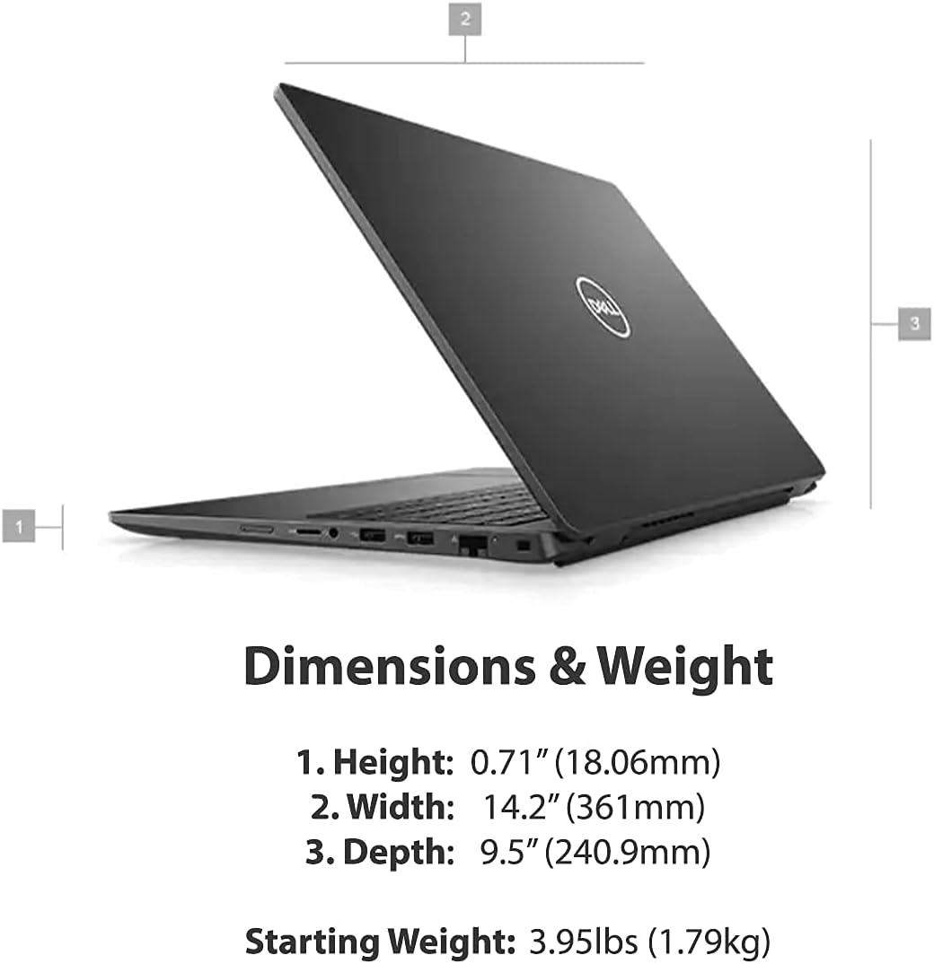 Dell Newest Business Laptop - 15.6 Core i7, 64GB RAM, 2TB SSD, Windows 11 Pro, Black 0884116498223