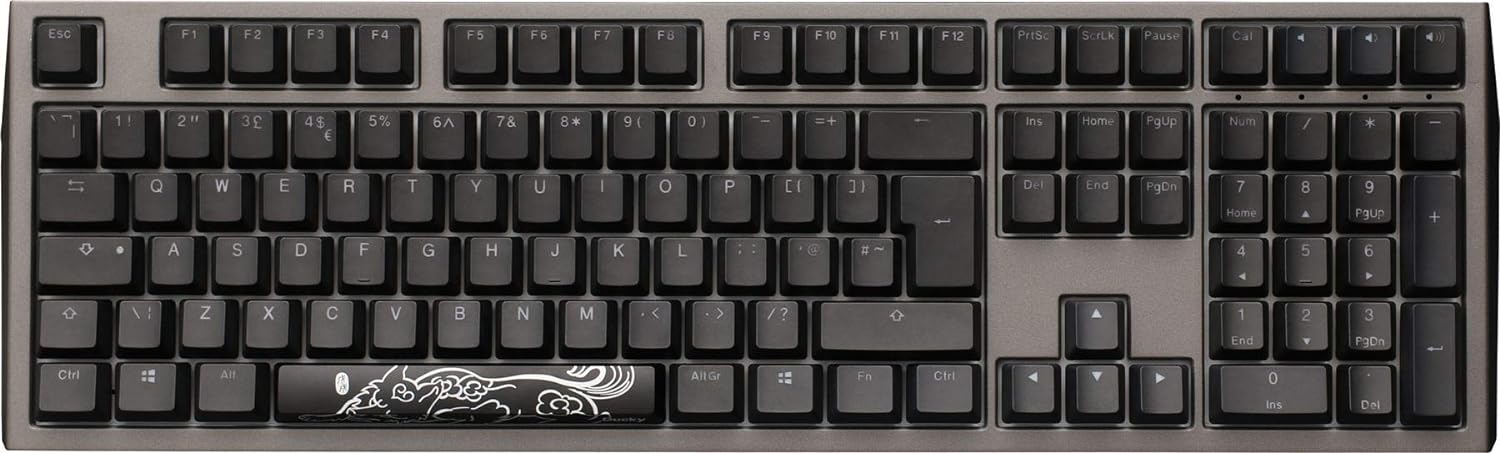 DuckyChannel Shine 7 Gunmetal Grey Keyboard - PBT Double-shot keycaps for quality. 4713319663069
