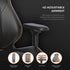 Gaming Chair in Pure Black with traditional embroidery aesthetics and modern features. 0810027590732