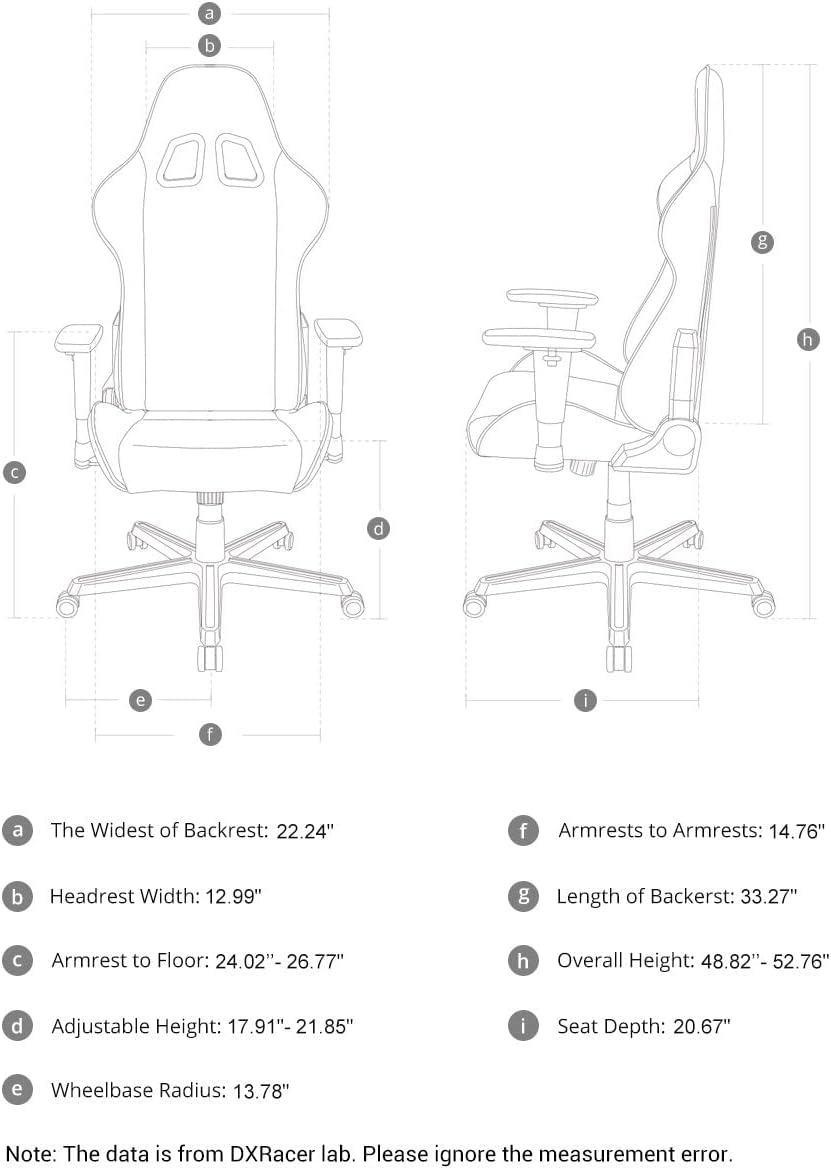 DXRacer Formula Gaming Chair with 3D Armrests and Memory Foam Headrest, Black/Blue 0810027590817