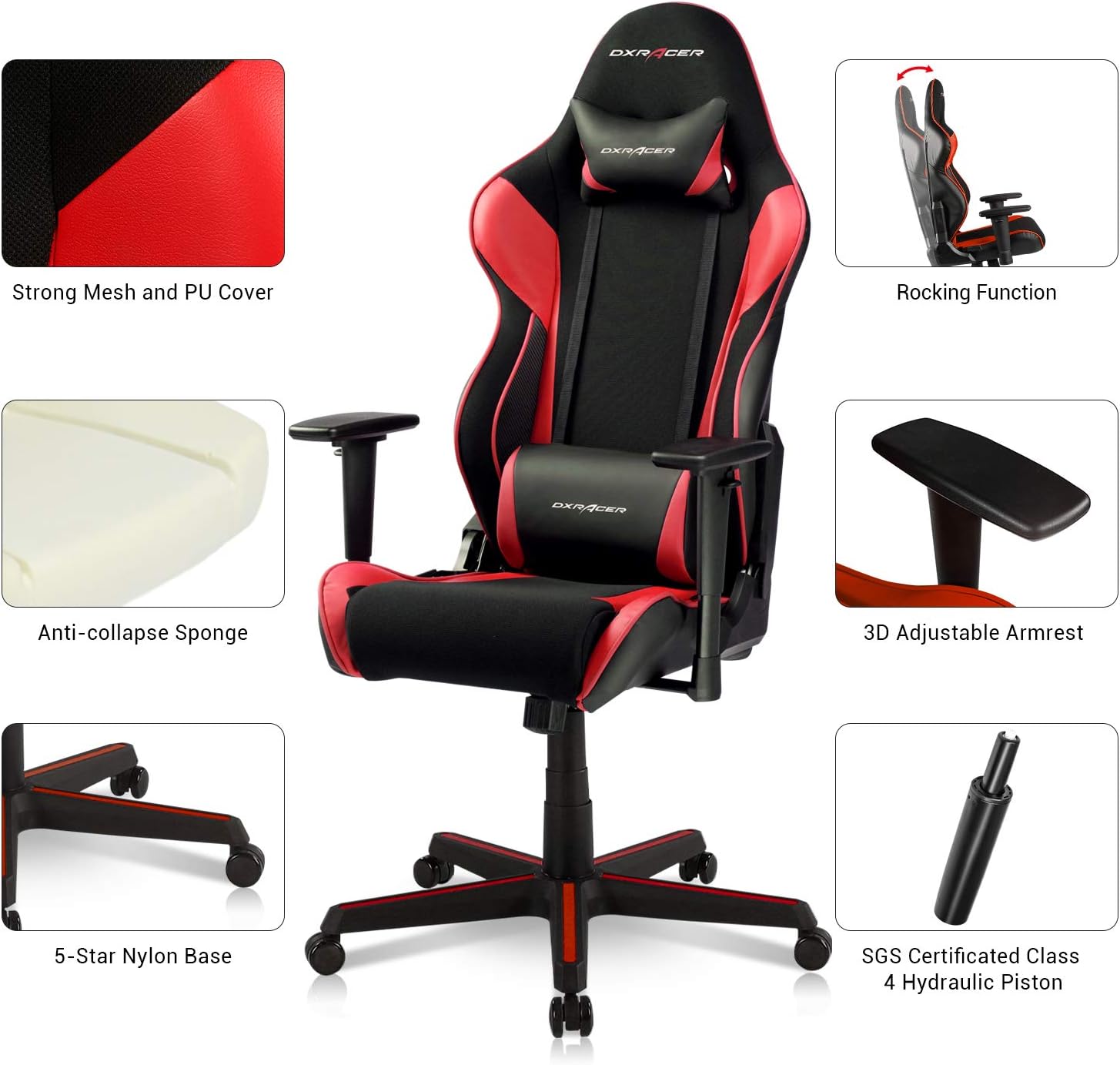 Leather-covered high backrest for optimal support and protection - Enhances overall sitting experience. 0810027590176