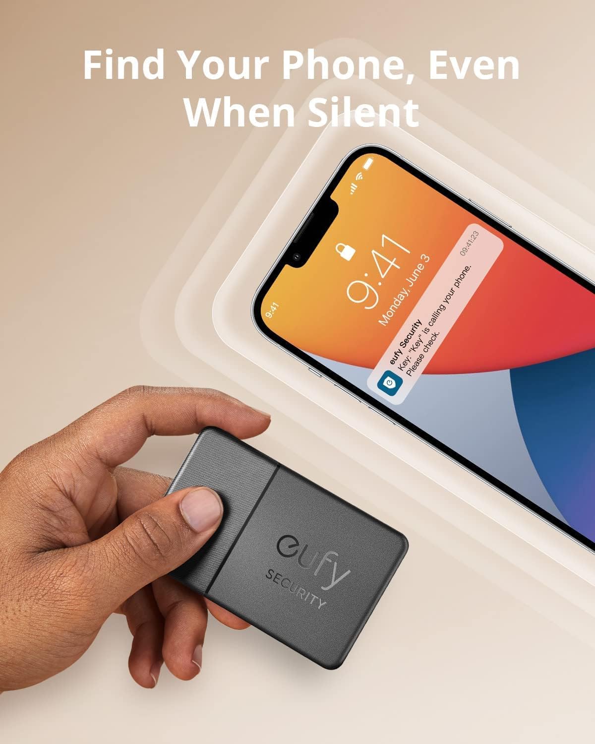 eufy Security Card: Find your phone in Silent mode with just a double tap. 0194644114817