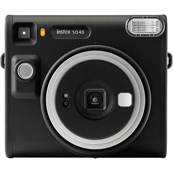 Fujifilm INSTAX SQUARE SQ40 Instant Camera Black - Bold square silhouette in classic black.