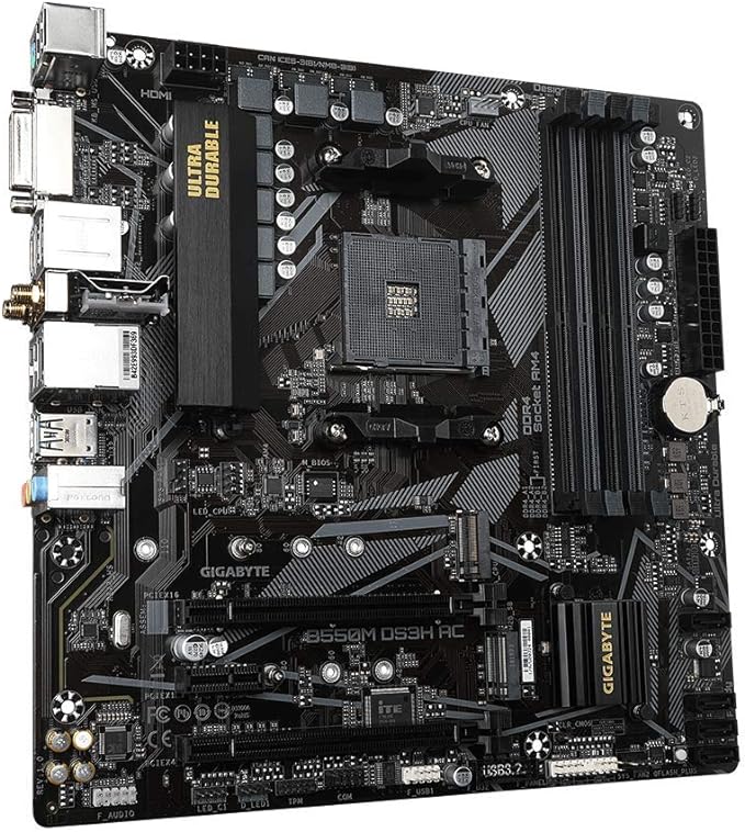 Gigabyte B550M DS3H AC: Ultra Durable motherboard for AMD Ryzen processors with DDR4 support 0889523024416