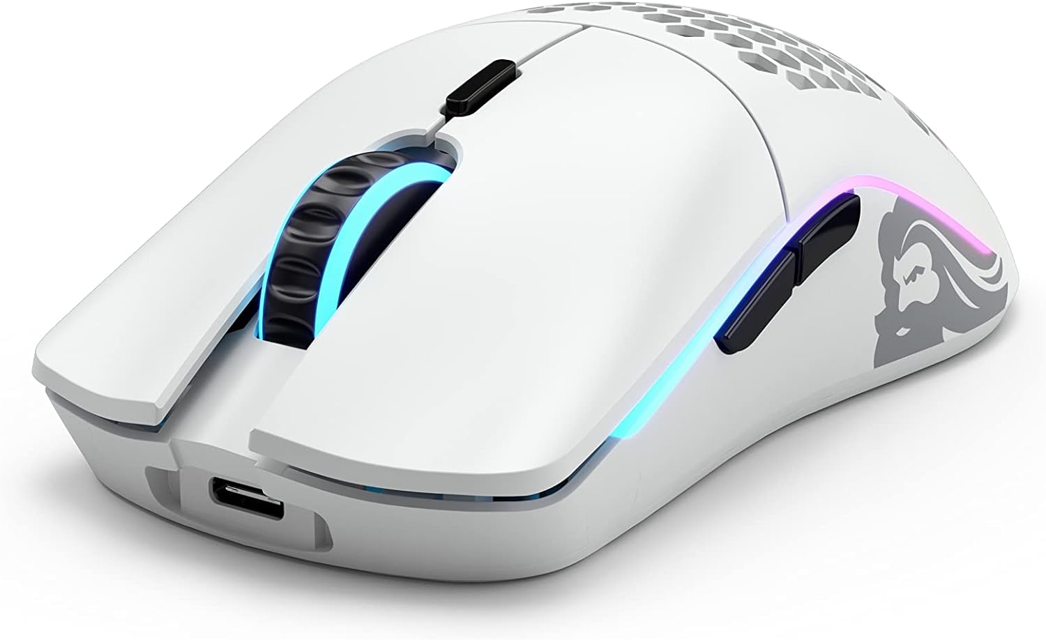 Superlight Ergonomic Wireless Gaming Mouse - Honeycomb Shell Design - RGB Lights 0850005352693