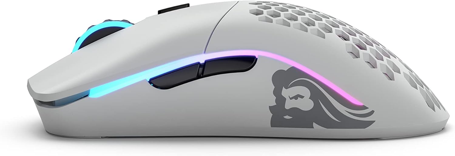 Glorious Model O Wireless Mouse - Low Latency Gaming Mouse - Matte White 0850005352693