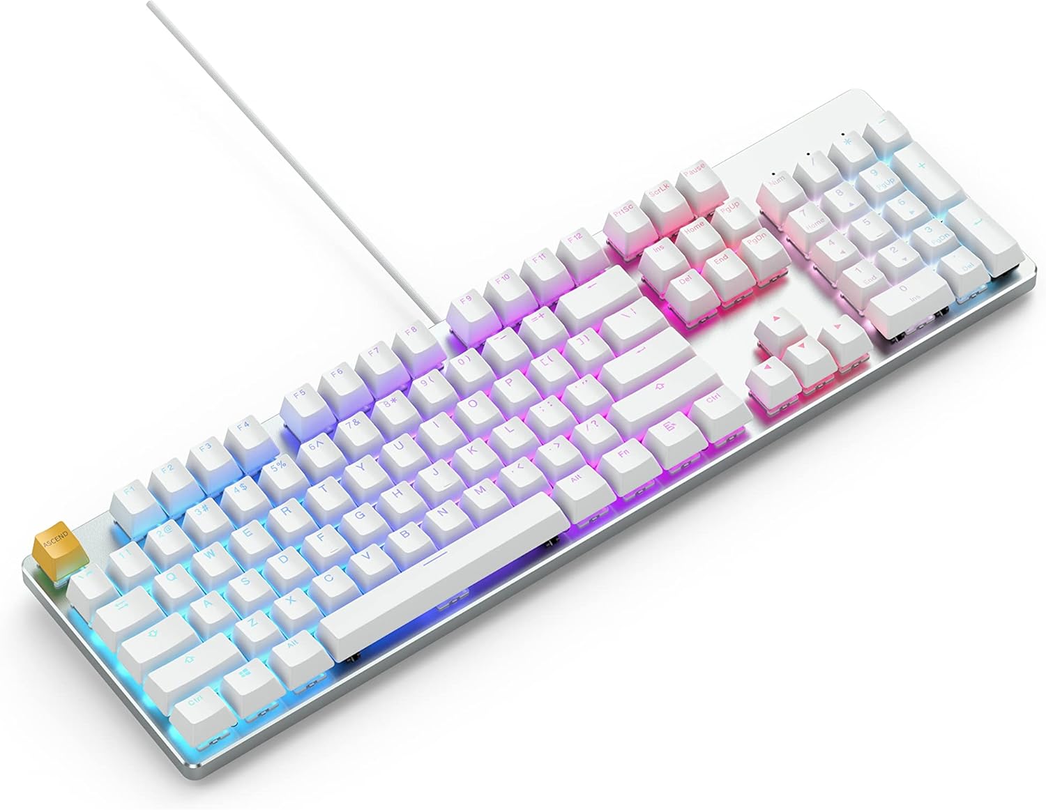 Full Size Gaming Keyboard in White 0850005352310