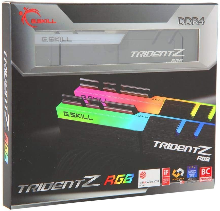 G.Skill TridentZ RGB 16GB DDR4 Memory Kit - Unique RGB design, CL16 timings, 3200MHz speed 0848354030591