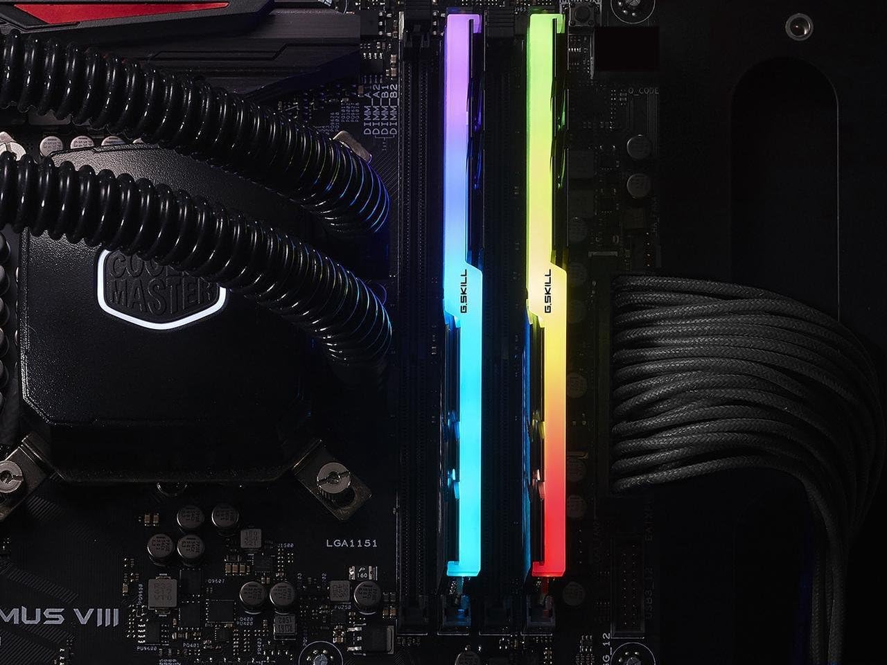 G.Skill TridentZ RGB DDR4 16GB Kit - Rainbow color, DIMM form factor, 1.35V voltage 0848354030591