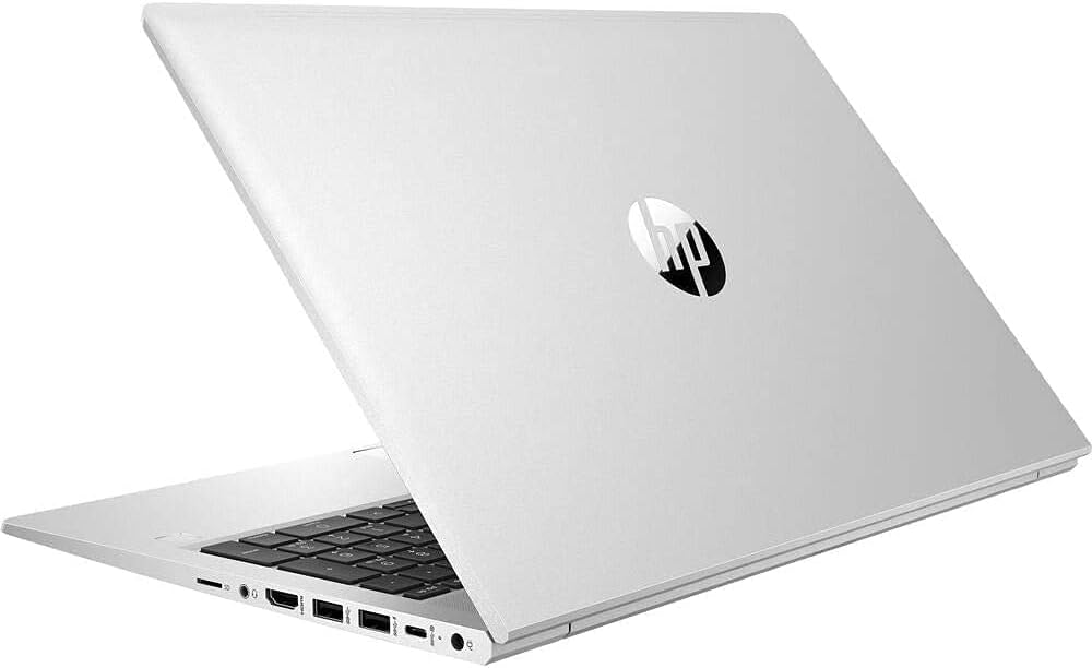 HP 15.6 ProBook 450 G8 Laptop - Sleek silver design with Intel Core i5, 8GB RAM, and 256GB SSD. 0795044514575