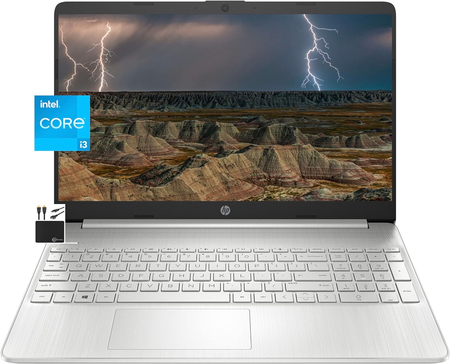 SKU: 0197497368635, Barcode: 197497368635 - HP Laptop 15.6-inch Core i3 4GB RAM 256GB SSD Intel UHD Graphics - Powerful Intel Core i3 processor for smooth multitasking and computing.