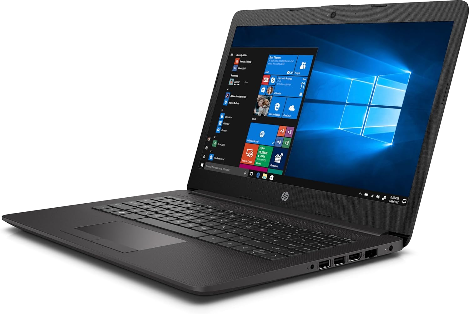 Sleek HP Laptop - 14 Screen, AMD Ryzen 3 3300U, 8GB RAM, Windows 10 Home, 1TB Storage 0194850653087