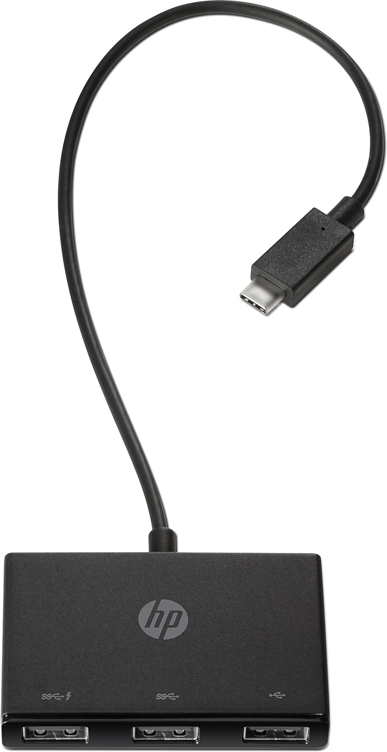 HP USB-C to USB-A Hub - Easy to use, perfect for keeping your trusted accessories close. 0190780929506