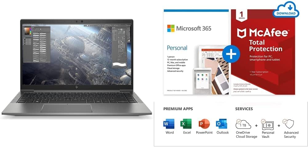 High-performance HP Zbook Firefly G8 with Windows 10 Pro operating system 0195908464051