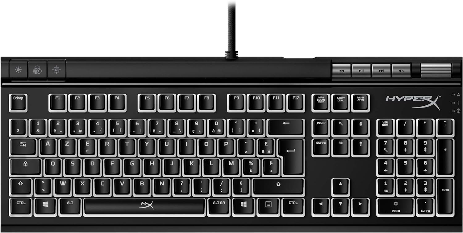 HyperX Alloy Elite 2 Gaming Keyboard - Responsive mechanical keys, customizable RGB lighting. 0740617303773