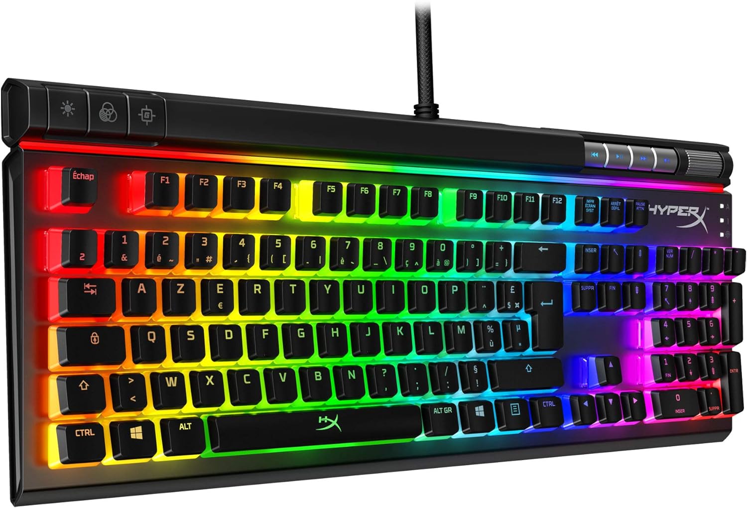 HKBE2X-1X-FRG - Premium HyperX gaming keyboard with customizable RGB lighting. 0740617303773