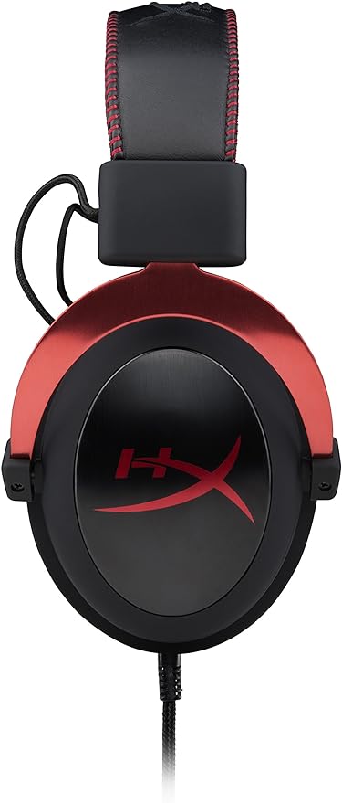 HyperX Cloud II Gaming Headset - Red - Dive into gaming with 7.1 virtual surround sound and a comfortable closed-back design. 6221243344643