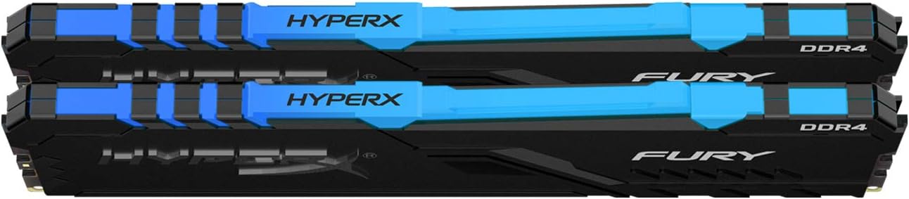 HyperX FURY RGB 32GB DDR4 RAM Kit - Elevate your battle station with stunning RGB lighting and aggressive style. 0740617313802