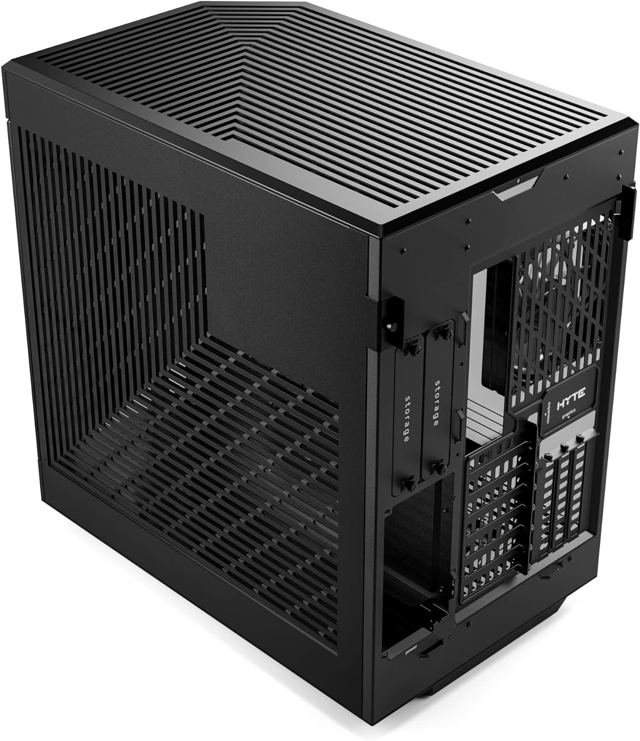 SKU: 0848604042855, Barcode: 848604042855 - HYTE Y60 Modern Aesthetic Mid-Tower ATX Gaming Case - Tempered Glass, PCIE 4.0 Riser Cable - Black: PCIE 4.0 Riser Cable included for seamless integration.