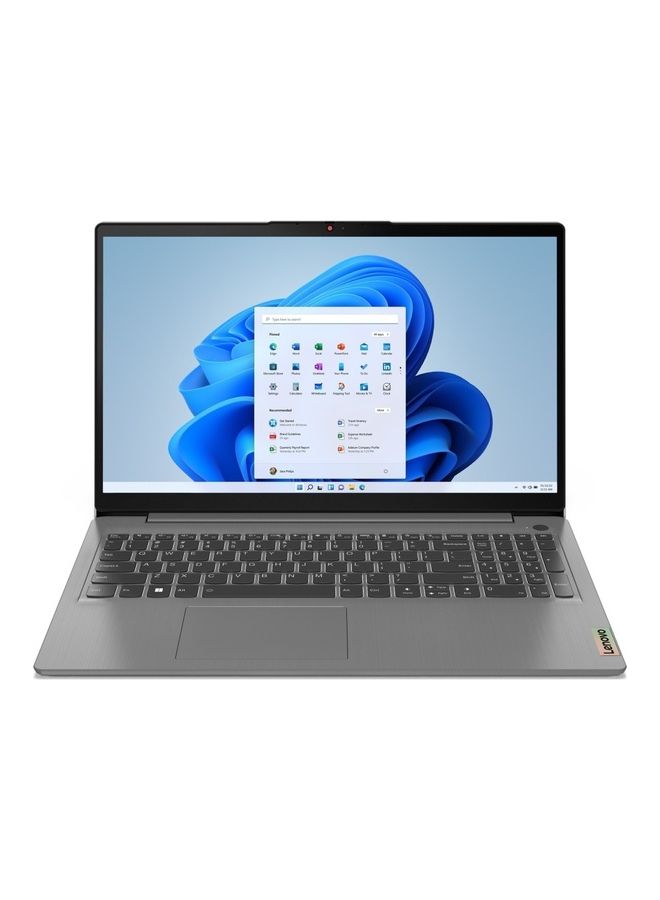 Ideapad 3 Laptop With 15.6 - Inch FHD Display, Core i5 - 1235U Processor/16GB RAM/512GB SSD/Intel Iris Xe Graphics/Windows 11 English Grey - 512GB SSD - 15.6 - inch - Intel Iris Xe