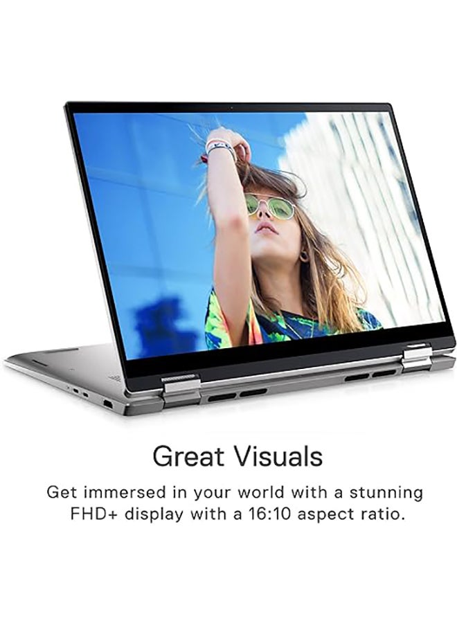 Inspiron 7420 14 - Inch Display, Core i5 - 1235U Processor/8GB RAM/512GB SSD/Intel Xe Graphics/Windows 11 Home English/Arabic Silver - 512GB SSD - 14 - inch - Intel Iris Xe