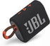 JBL Go 3 Black Orange Speaker: Original JBL Pro Sound, IP67 Waterproof, 5 Hours Play Time 6925281979170