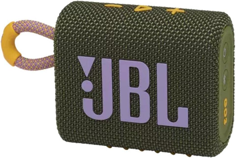 JBL Go 3 Portable Waterproof Speaker - Original JBL Pro Sound, Punchy Bass, Compact Design, Green 6925281975691