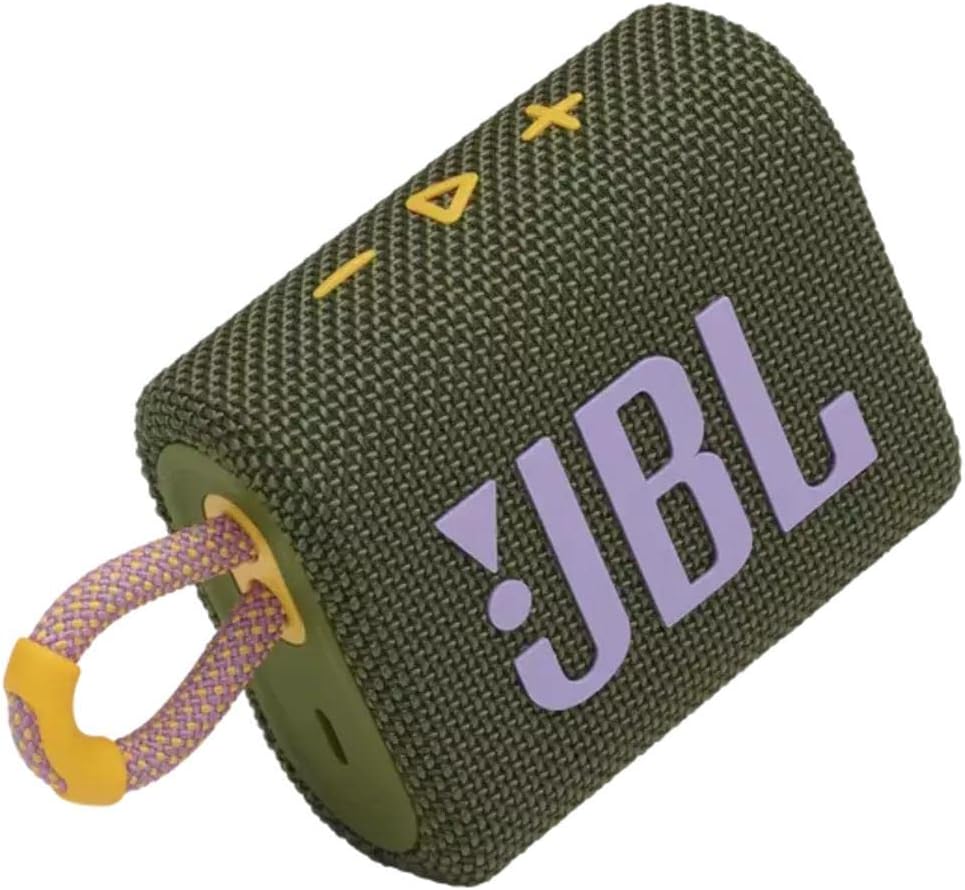 Portable Green JBL Go 3 - Bluetooth Connectivity, 5 Hours Playtime, Trendy Colorways 6925281975691