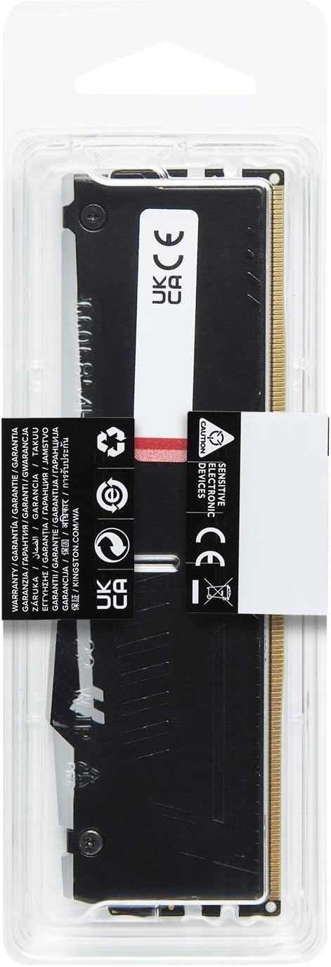Kingston Fury Beast DDR5 RGB 16GB 5600MT/s - Plug N Play at 4800MT/s for easy setup. 0740617328585