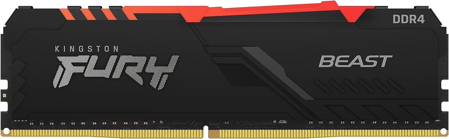 Kingston Fury Beast RGB 16GB DDR4 3200 MHz - Elevate your PC's speed and efficiency with this cutting-edge memory module. 0740617319422