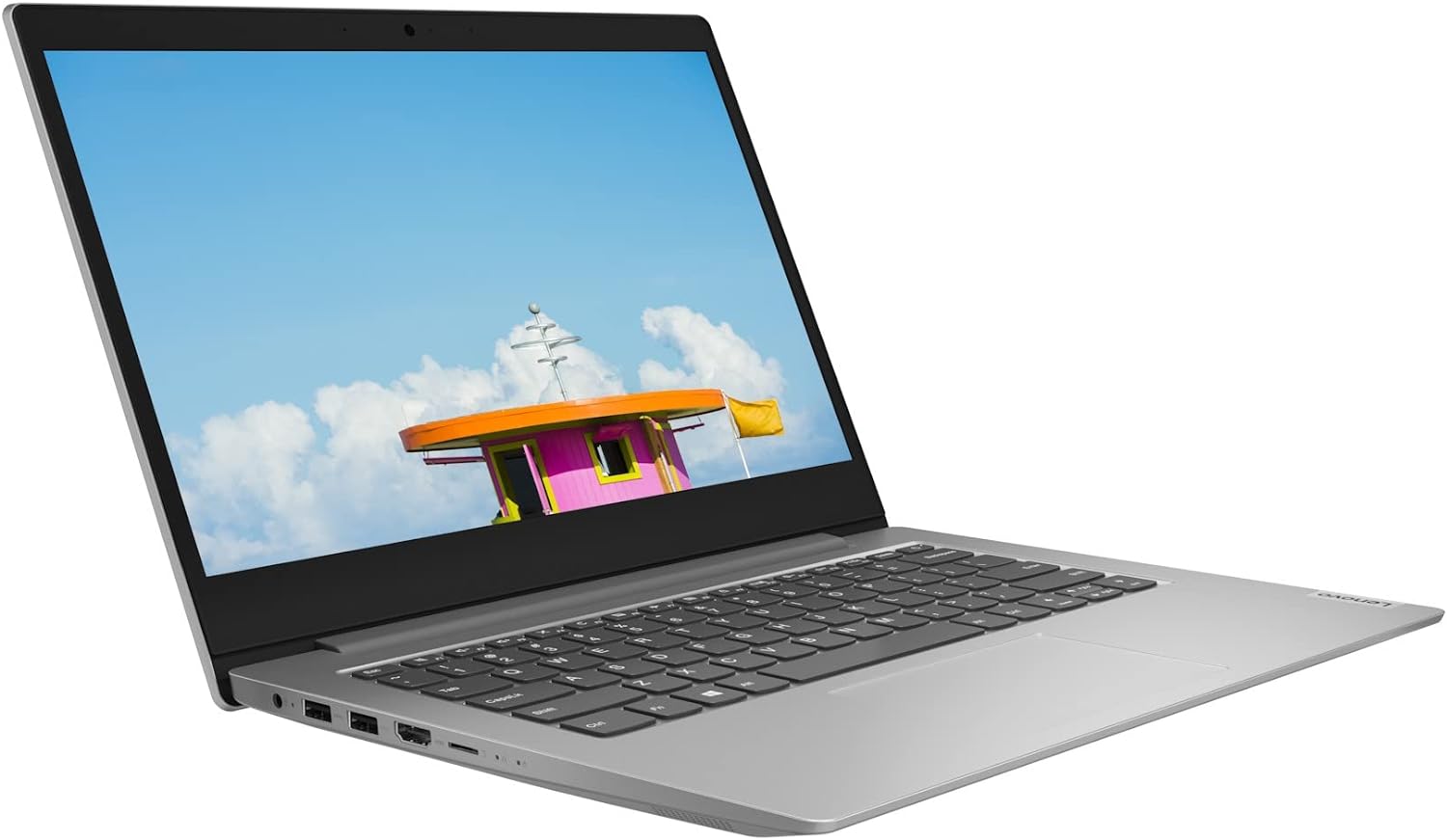 Lenovo Ideapad 1 14 Laptop - Grey, 128GB SSD, Intel UHD Graphics - Lightweight and portable for on-the-go productivity. 0195891363300