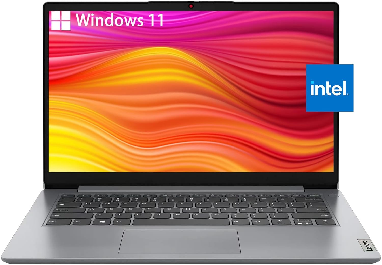 SKU: 0196800915252, Barcode: 196800915252 - Lenovo Ideapad 1i Laptop 14-inch Core i3-1215U 8GB RAM 256GB SSD Intel UHD Graphics: Thin frame design, Intel Core i3 processor, 8GB RAM, 256GB SSD, Windows 11 Home in S Mode.