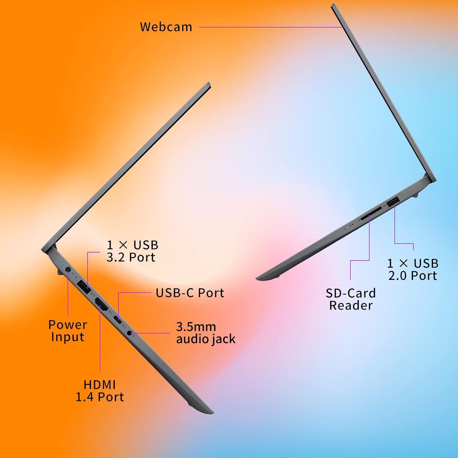 SKU: 0196800915252, Barcode: 196800915252 - Lenovo Ideapad 1i 14-inch Laptop: Intel Core i3 processor, 8GB RAM, 256GB SSD, Thin frame design, Windows 11 Home in S Mode.