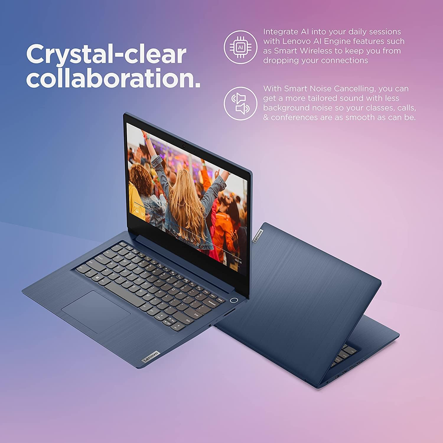 Lenovo Ideapad 3 Flagship Laptop 14-inch Core i5-1235U 16GB RAM 512GB SSD Intel Iris Xe - High-resolution 1080p display for vivid visuals. 0196379988404