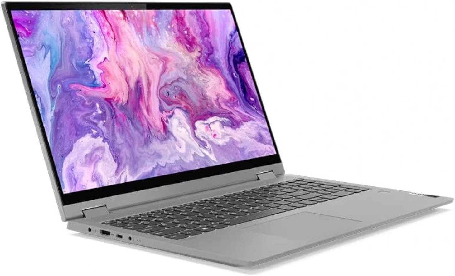 SKU: 0196378830896, Barcode: 196378830896 - Lenovo IdeaPad Flex 5 14ITL05 2-in-1 Convertible Laptop - Core i7 2.8GHz 16GB 512GB 2GB Win11 14inch FHD Grey English/Arabic Keyboard: A versatile laptop with Core i7, 16GB RAM, 512GB HDD, Windows 11, and a 14 FHD display.