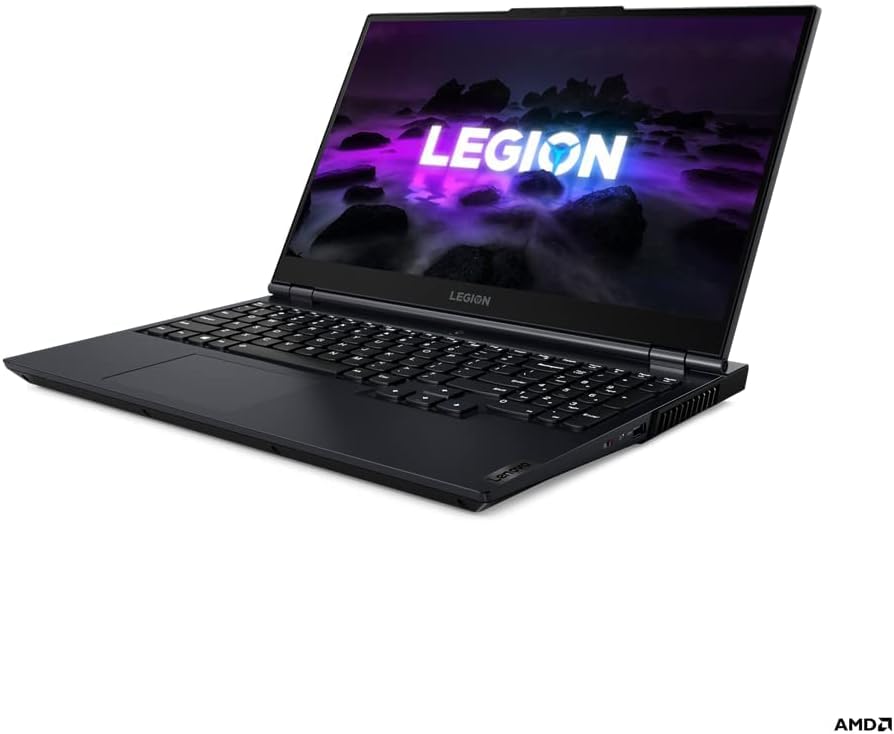 Powerful Lenovo Legion 5 Gaming Laptop featuring AMD Ryzen 7 CPU and 32GB RAM. 0195713906111