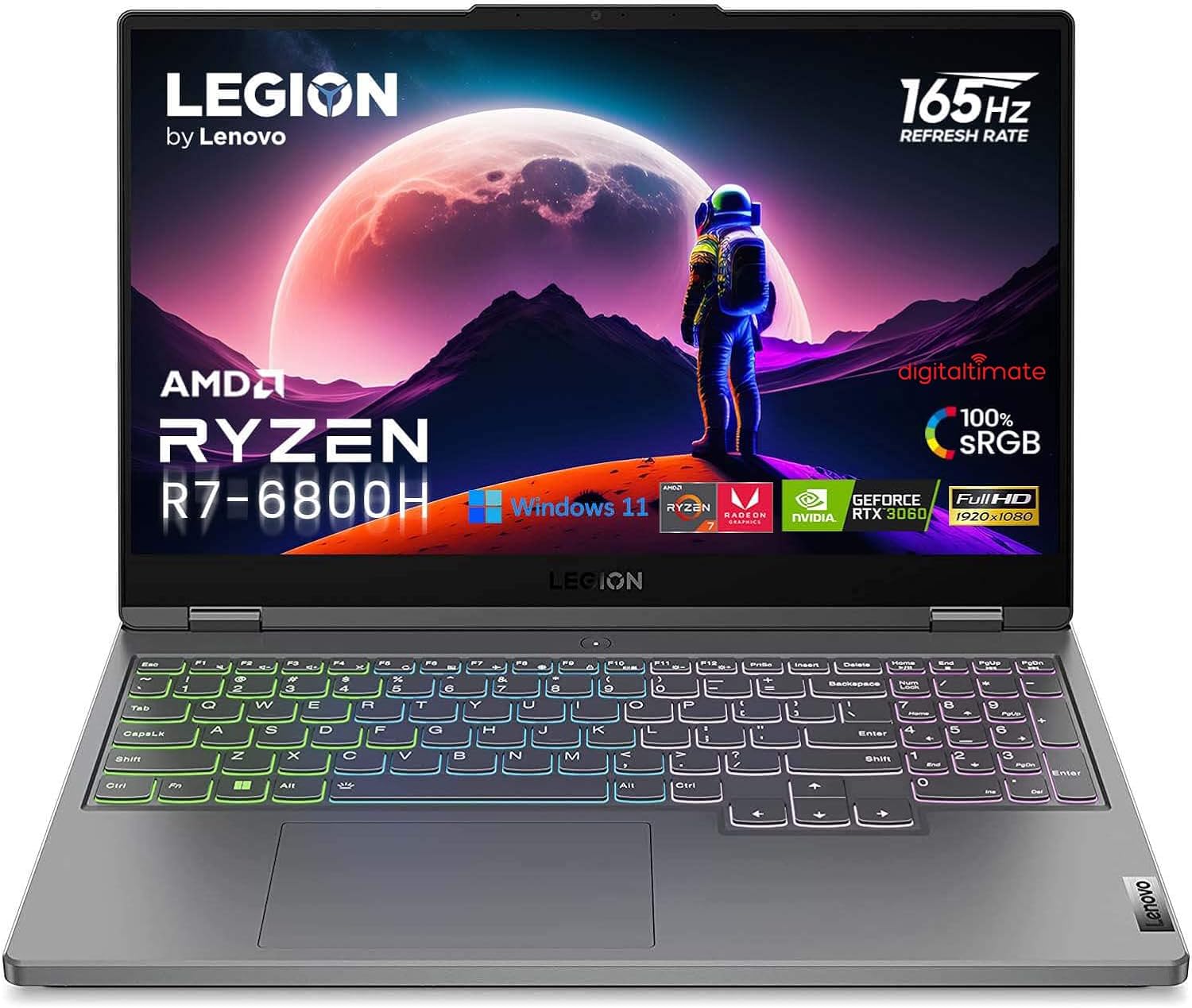 Lenovo Legion 5 Gaming Laptop - Backlit Keyboard, AMD Ryzen 7 CPU, 16GB RAM, 2TB SSD 0196379253434