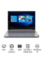 Lenovo V15 Business And Professional Laptop 15.6 - inch Celeron N4020 8GB RAM 1TB HDD + 128GB SSD Intel UHD Graphics English/Arabic - 1TB HDD + 128GB SSD - 15.6 - inch - Intel UHD Graphics