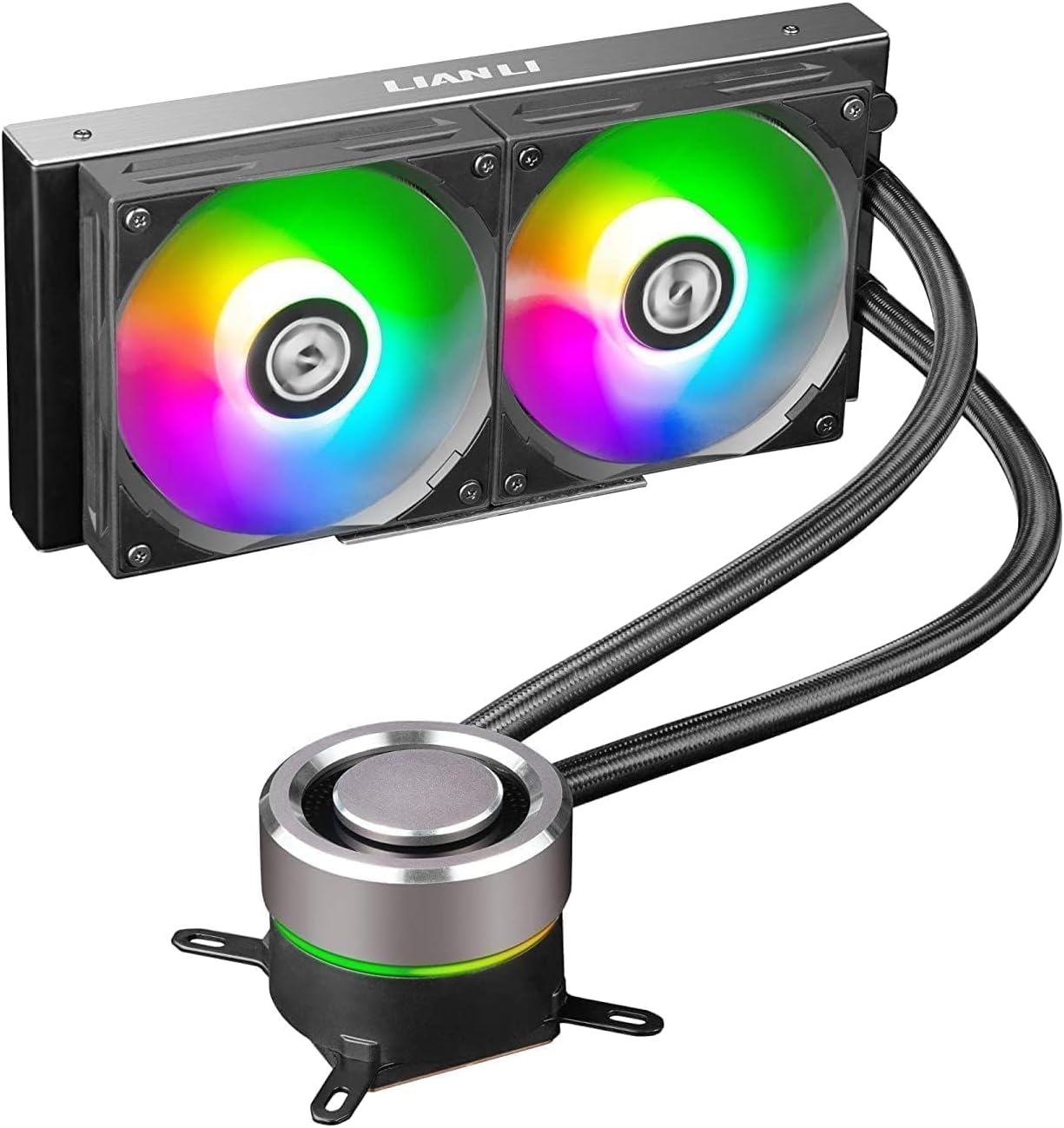 Lian Li Galahad AIO240 RGB Black Liquid Cooler with High Static Pressure Fans 4718466009388