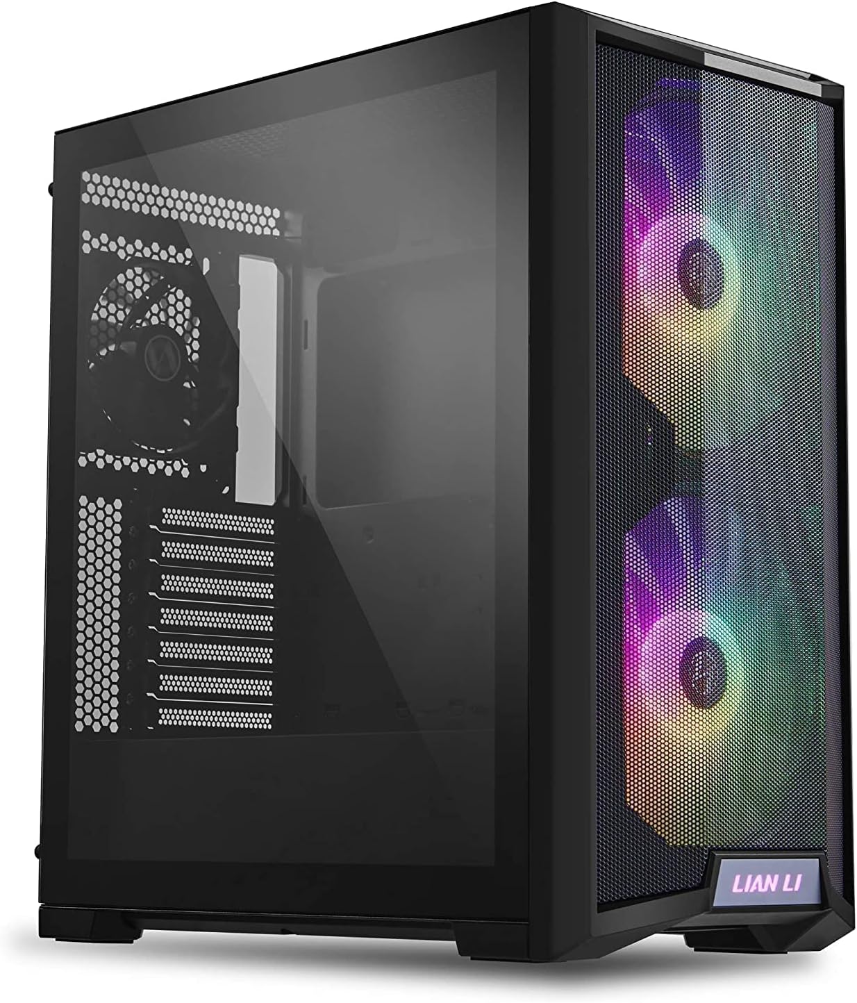 SKU: 4718466009654, Barcode: 4718466009654 - Lian Li LANCOOL 215 Mesh Black Tempered Glass ATX Case - Two Pre-Installed 200Mm Rgb Fans And A 120Mm Fan for Efficient Ventilation