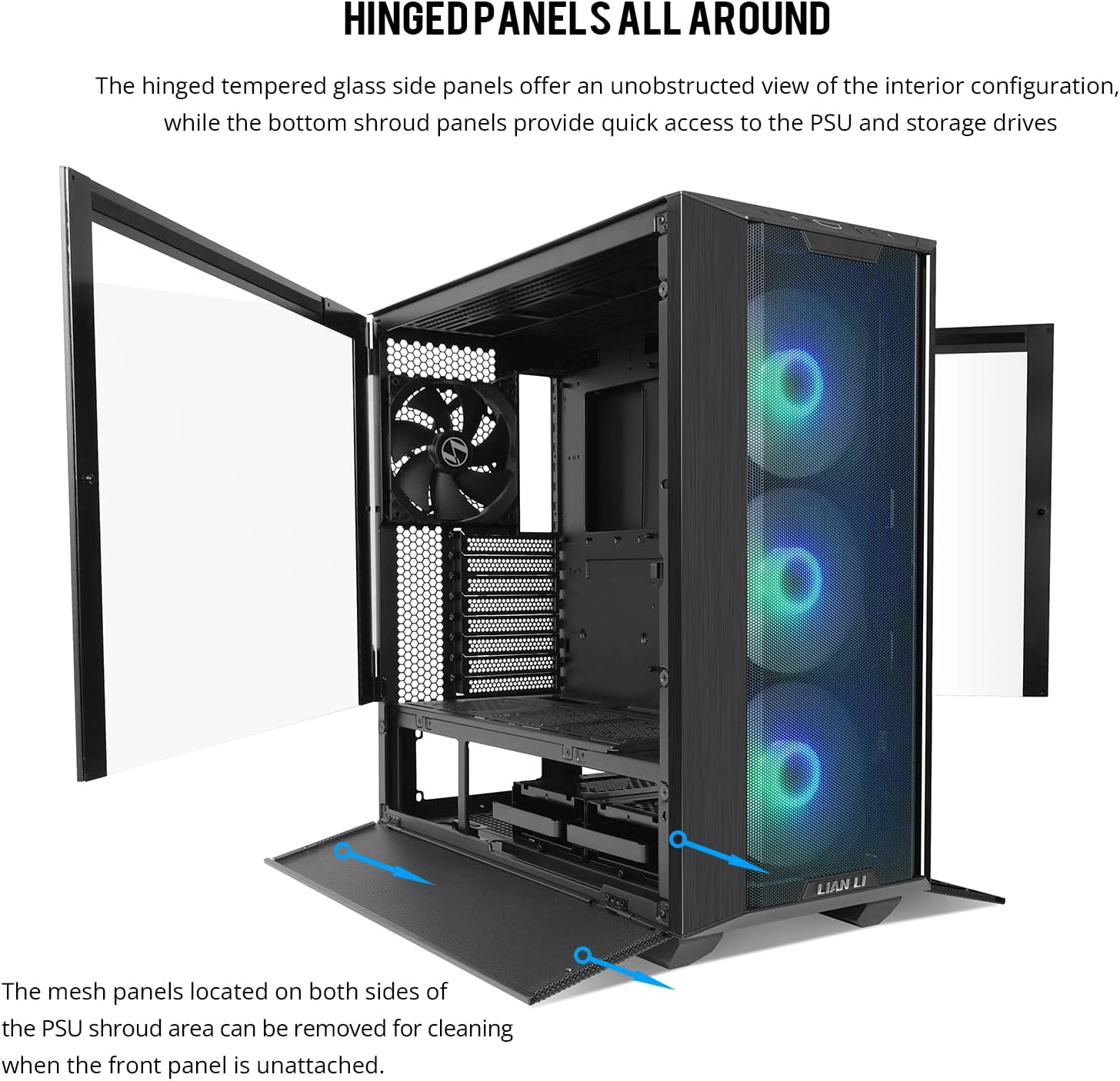 LANCOOL III E-ATX PC Case for gaming enthusiasts - ample room for large GPU and cooling support 0840353042674