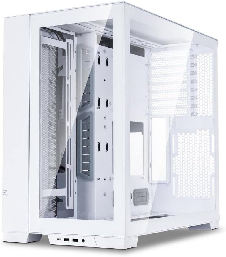 Lian-Li O11 Dynamic EVO ATX Mid Tower Case, White - Dual-Chamber Layout, Tempered Glass Panels 0840353042049