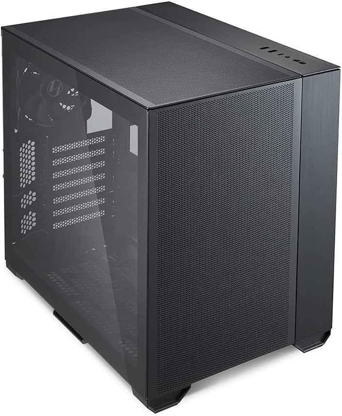 Sleek Lian Li O11 AIR MINI Black case with mesh panels for optimal airflow 0840353041561