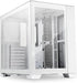 Sleek and modern white gaming computer case with tempered glass panels 0840353040663