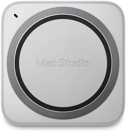 Apple Mac Studio featuring Thunderbolt 4 ports, SDXC card slot, and USB-A ports MQH63