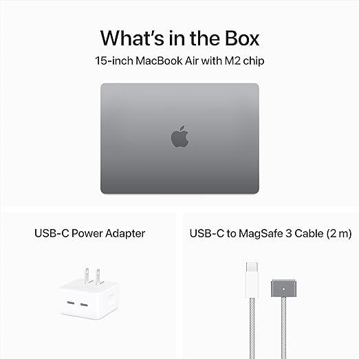 Apple MacBook Air 15-inch M2 - Experience the speed and efficiency of the M2 chip with up to 18 hours of battery life. MQKQ3