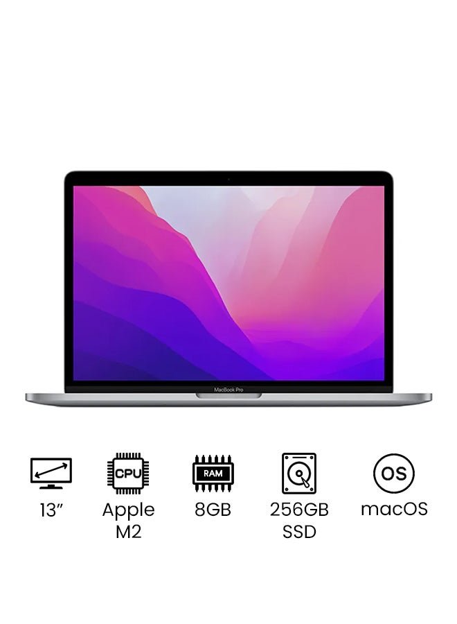 MacBook Pro 13” M2 8 - CPU 10 - GPU - 256GB: A powerful laptop with advanced CPU and GPU for fast performance. MNEH3