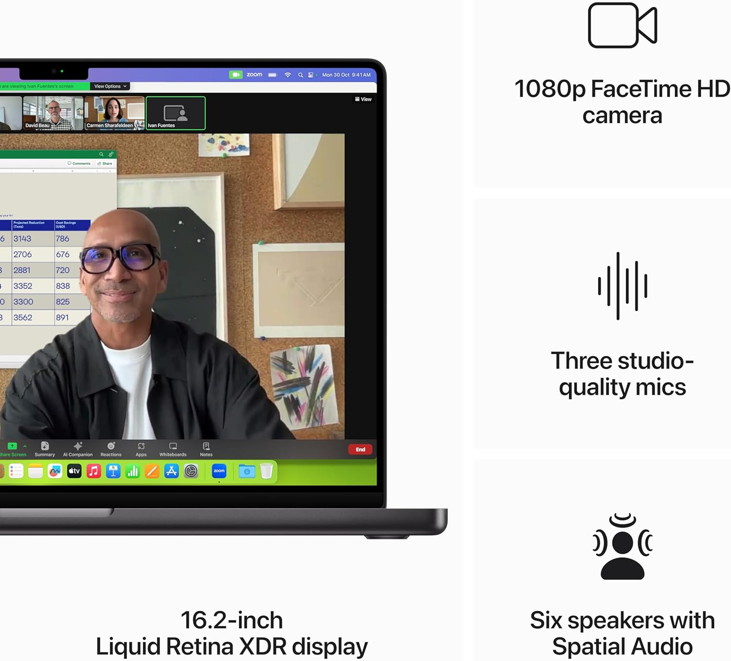 Crisp. Clear. Commanding.: Enhance video calls, audio production, and sound quality with MacBook Pro's features MRW33